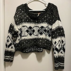 Free People Cropped Knit Sweater